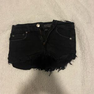 American Eagle Black Shorts(will wash clothes to get them fresh & wrinkles out)!
